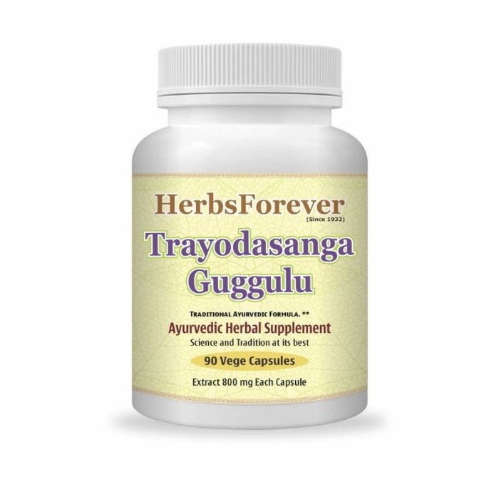 Trayodasanga Guggulu 90 capsulas